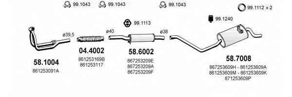 ASSO ART2524 Exhaust System